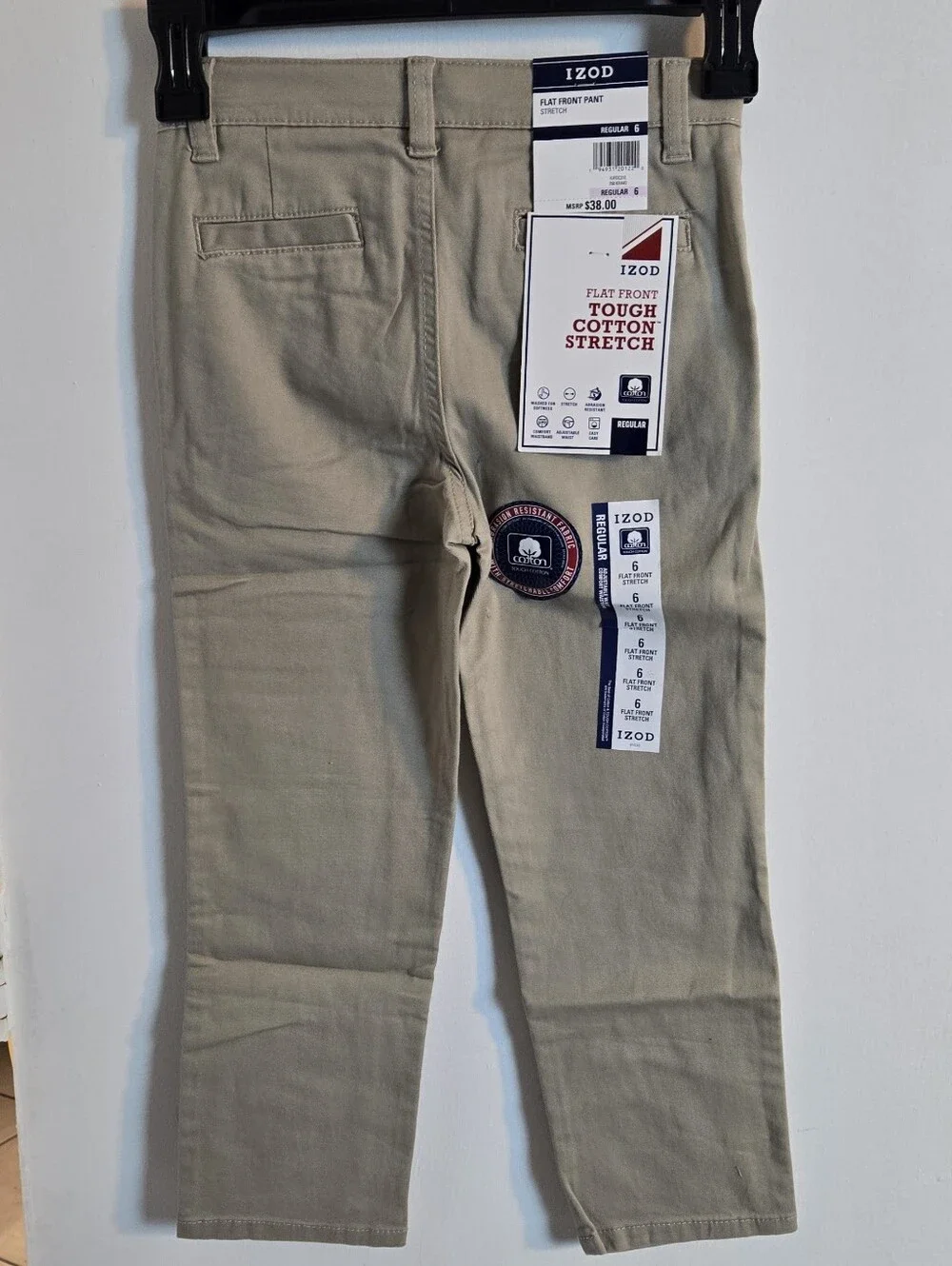 IZOD Little & Big Boys Straight Flat Front Pant, 6,